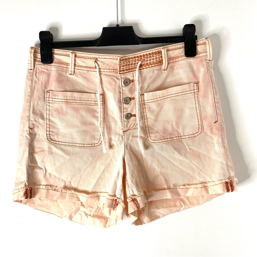 Anthropologie Light Pink High Rise Chino Shorts